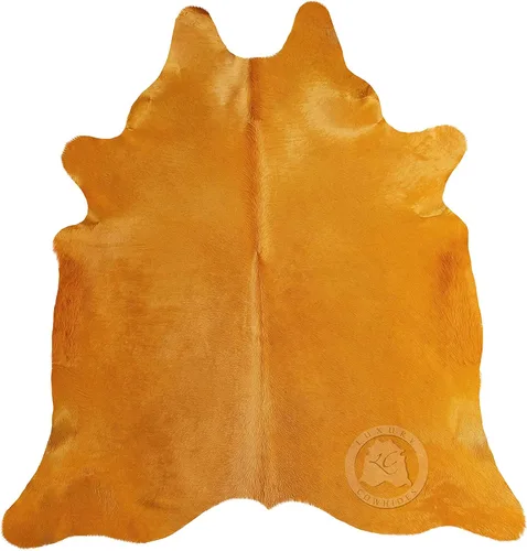 Miniatura 9 de Sunshine Cowhides Alfombra de piel de vaca 100% genuina teñida, color azul marino, alfombra de estilo moderno y alfombra para suelo de sala