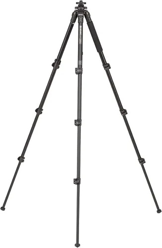Benro Adventure Trípode de aluminio – Trípode de viaje ligero de 4 secciones con cerraduras abatibles, columna central reversible, pies