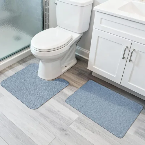 Miniatura 55 de Bosap Alfombra de Baño, Alfombras Corredoras de Baño Ultra Delgadas, Alfombras de Baño Grandes para Baño, Secado Rápido, Antideslizante, Lavable a
