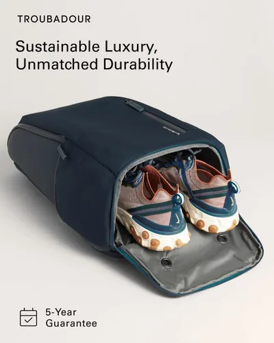 Miniatura 4 de Mochila Troubadour Pioneer 3.0, Azul marino, Moderno