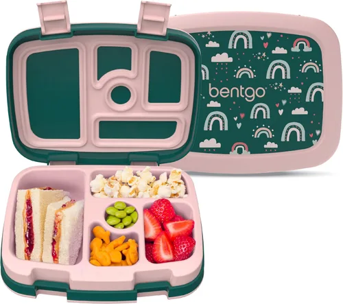 Miniatura 23 de Bentgo Kids Prints - Lonchera de 5 compartimentos estilo bento, a prueba de derrames, porciones de tamaño ideal para niños de 3 a 7 años, duradera