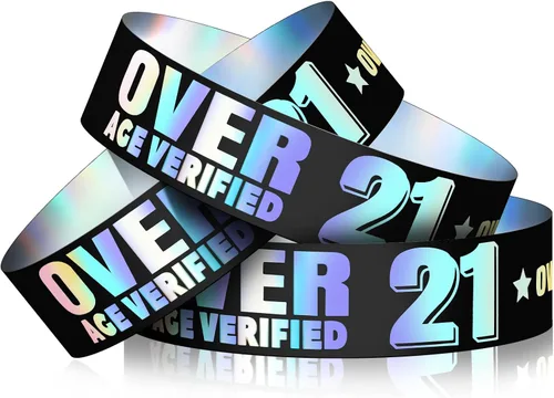 500 pulseras de más de 21 pulseras holográficas para eventos, pulseras de plástico para fiestas, pulseras impermeables para eventos, conciertos