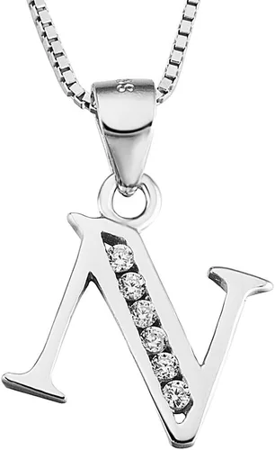 Miniatura 19 de Dijes personalizados para collar colgante con las 26 letras del alfabeto, circonita cúbica, plata esterlina S925.