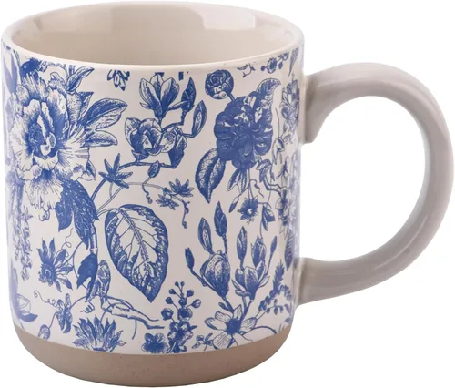 Miniatura 12 de Sweet Water Decor Tazas de café florales de gres - Tazas de café bonitas de 14 onzas para bebidas calientes y frías - Aptas para lavavajillas