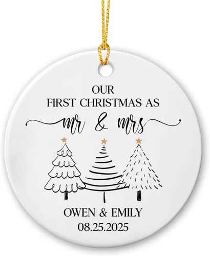 Miniatura 15 de Adorno personalizado de primera Navidad para perro, adorno de cerámica para la primera Navidad del cachorro, decoración de árbol de Navidad, adorno