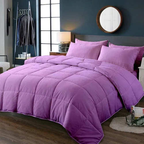 Edredón de cama de tamaño grande para todas las estaciones, relleno de edredón acolchado alternativo con pestañas de esquina, cálido para invierno,