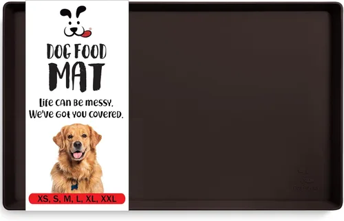 Miniatura 27 de DogBuddy Tapete de comida para perros – Tapete impermeable para comida y agua, tapete de silicona para alimentación de mascotas para pisos, mantel