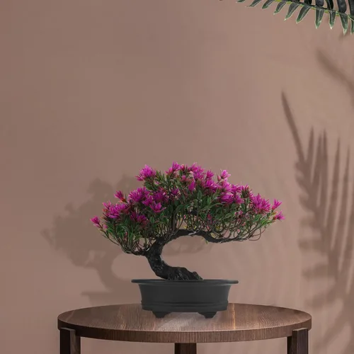 Miniatura 3 de HOMSFOU Plantas falsas en maceta, planta de vegetación falsa, flores artificiales en maceta, árbol artificial de simulación de árbol de bienvenida