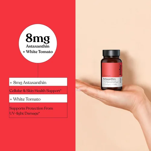 Miniatura 2 de me today Complejo Astaxantina+suplemento de 8 mg - Potentes cápsulas blandas de apoyo antioxidante - Complejo natural de salud de la piel