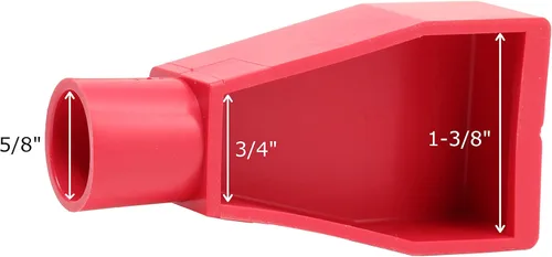 Miniatura 4 de Fastronix cubierta negra y roja de plástico para terminal de batería flexible
