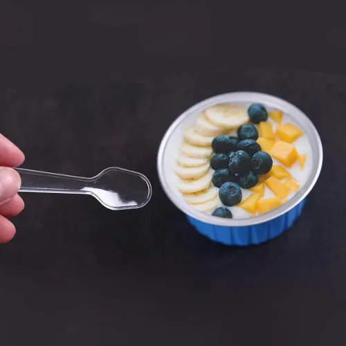 Miniatura 3 de 200 cucharas de plástico transparente desechables para helado, pasteles, pudín, yogur, aperitivo (2.95 pulgadas)