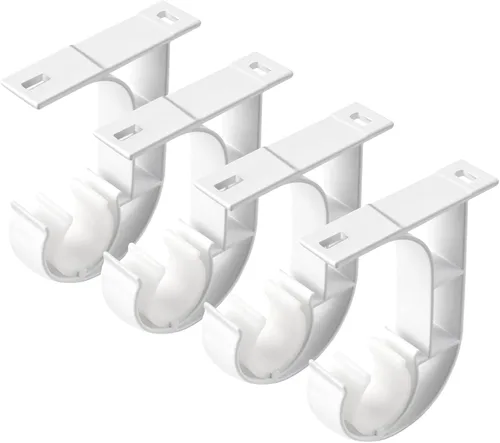 Miniatura 12 de Paquete de 4 soportes para barra de cortina de techo, soportes resistentes para cortineros, ganchos para barra de cortina de techo, soportes