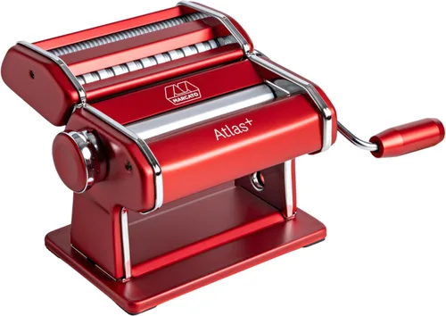 Miniatura 9 de Marcato Made in Italy Atlas+Pasta Machine, Chrome. Chrome Plated Steel & Aluminum Rollers, Double Cutter for Lasagna, Fettuccine & Spaghetti