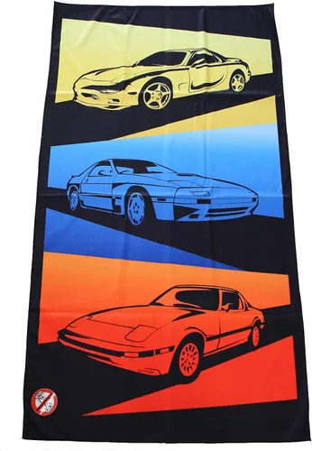 Miniatura 6 de Rotary13B1 RX-7 Generations - Toalla de playa - Amarillo Azul Rojo