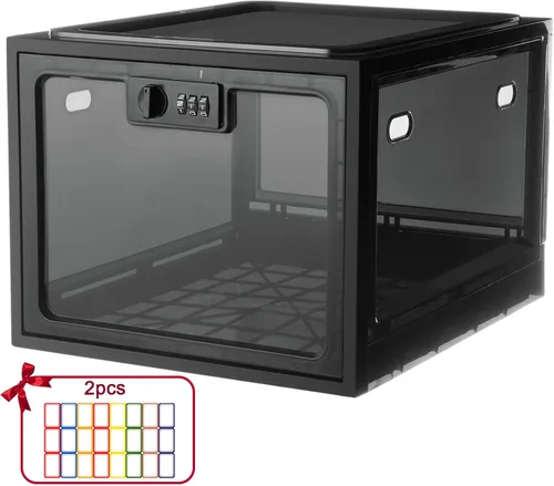Lalifebuss Cajas de cerradura de combinación para artículos personales, caja de almacenamiento con cerradura para casillero de