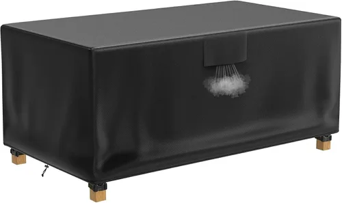 Miniatura 10 de Funda rectangular para mesa auxiliar, 100% impermeable, 46 x 26 x 13 pulgadas, funda para muebles de comedor, mesas de centro de picnic, sillas