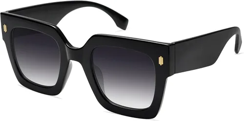 Miniatura 20 de SOJOS Gafas de sol cuadradas vintage de gran tamaño para mujer, estilo retro, de lujo, grandes, UV400 SJ2194