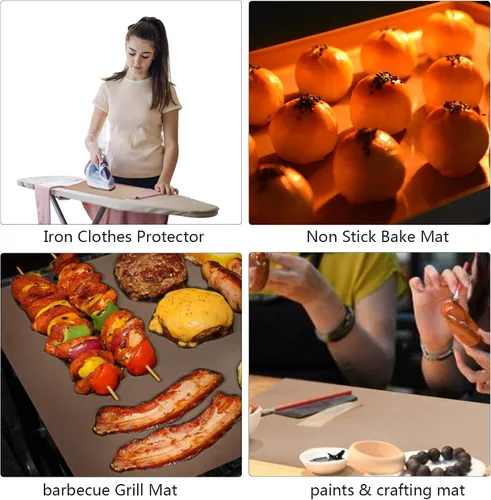 Miniatura 4 de Paquete de 3 hojas de teflón para prensa de calor, papel de transferencia de calor de 12 x 16 pulgadas para camisetas prensa de calor, tapete