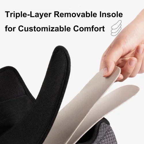 Miniatura 3 de Zapatilla adaptable antideslizante de ancho amplio para diabéticos con cierre de velcro ajustable para hombre