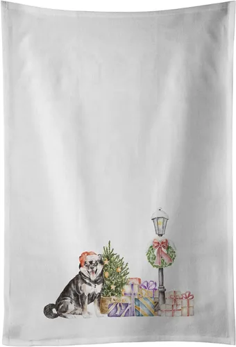 Miniatura 78 de Caroline's Treasures CK8100WTKT - Juego de 2 toallas de cocina con diseño de bulldog francés con diseño de país de las maravillas navideñas
