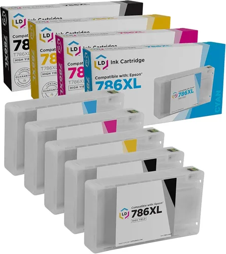 LD Productos remanufacturados reemplazos para cartuchos de tinta Epson 786XL de alto rendimiento (2 T786XL120 negro, 1 T786XL220 cian, 1 T786XL320