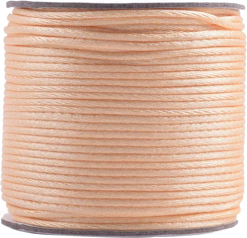 Miniatura 112 de KONMAY 80 Yardas 1.0mm Cordón Rattail de Nylon Satén Seda Trim Hilo para Cuentas para Nudos Chinos, Kumihimo, Trabajo con Cuentas, Macramé, 2-Azul