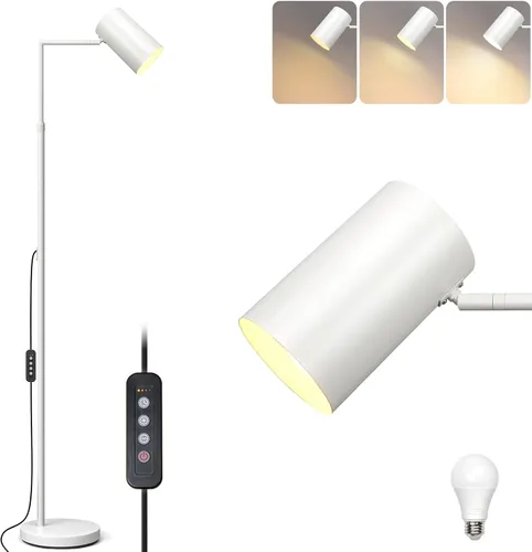 Miniatura 9 de Ldeco lámpara de pie de árbol con 3 luces de 9W, bombillas LED E26, lámpara de pie alta y negra con 3 luces ajustables y giratorias, lámpara de pie