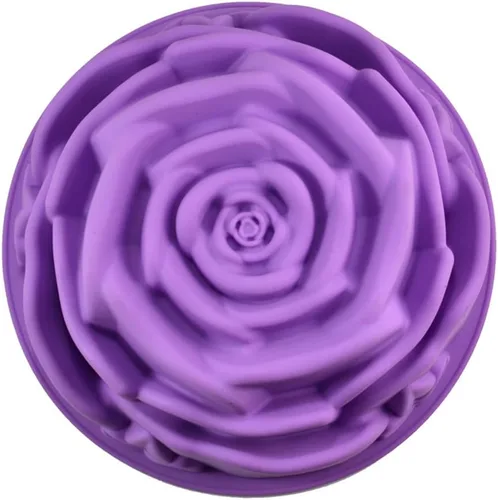 Miniatura 3 de Molde para hornear de silicona para tartas de cumpleaños de 9 pulgadas, diseño de flores de rosas, L