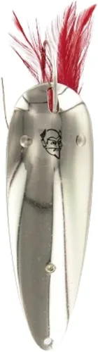 Miniatura 30 de Dardevle Dardevlet Weedless Nickel Back 3/4 oz Fishing Spoons Rojo/Blanco