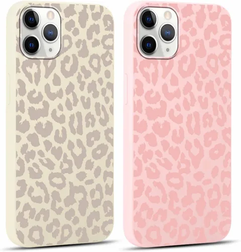 Miniatura 91 de Paquete de 2 Fundas de Teléfono Bonitas con Estampado de Guepardo para Apple iPhone 13 Pro Max de 6.7 Pulgadas, Fundas de Diseño
