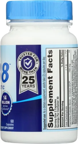 Miniatura 4 de Nutrition Now PB 8 Pro-Biotic Acidophilus For Life - sin gluten - 60 Cápsulas