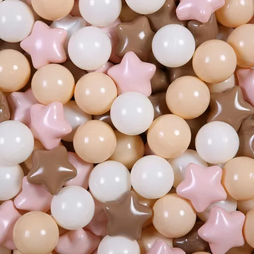 Miniatura 11 de Pelotas de Corral de Bolas Realhaha 50 100 200 500, Formas de Estrella para Bebés Niños Parque Infantil Bolas de Plástico para Bebés Piscina