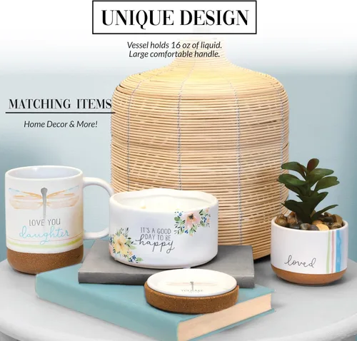 Miniatura 4 de Pavilion - Taza de café de 16 onzas, 16.0 fl oz, taza de té, a rayas, fondo esmaltado, acuarela, mejor amiga, amiga, mamá, abuela, hermana, hija