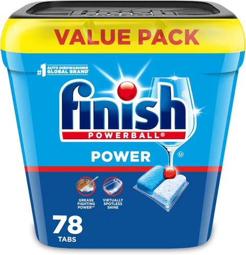 Miniatura 19 de Finish Power Cápsulas para lavavajillas, jabón detergente para lavavajillas sin enjuague previo para limpieza profunda y brillo con poder