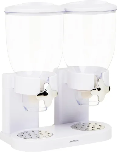 Miniatura 7 de Mind Reader Dispensador doble de alimentos secos, 2 recipientes de encimera de 3.5 L para cereales, granola, dulces, arroz y granos de café