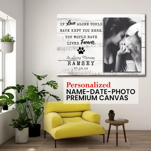 Miniatura 6 de MySoulAndSpirit Store - Lienzo conmemorativo con foto personalizada para mascotas, regalo de pérdida y condolencias para perros y gatos, decoración