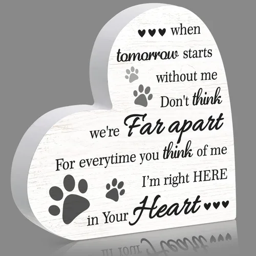 Maitys Regalo conmemorativo para mascotas por pérdida de la simpatía del perro, recuerdo de duelo para perro, gato, pase, regalo de condolencia,