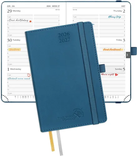 Miniatura 10 de POPRUN Agenda de bolsillo 2026-2027, tamaño del bolso, 4 x 6.25 pulgadas, calendario de bolsillo (julio de 2026 a junio de 2027) para bolso