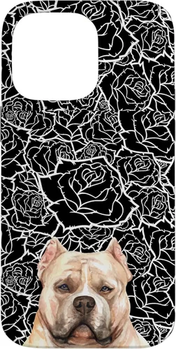 Miniatura 21 de American Bulldog Bully Dog Rose Flower Black White Pattern Case for iPhone 17