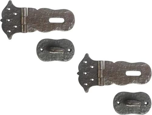 Miniatura 4 de Adonai Hardware "Paran" Cerrojo de bloqueo de seguridad de latón resistente (6 pulgadas x 1 paquete, latón satinado) para cofre del tesoro