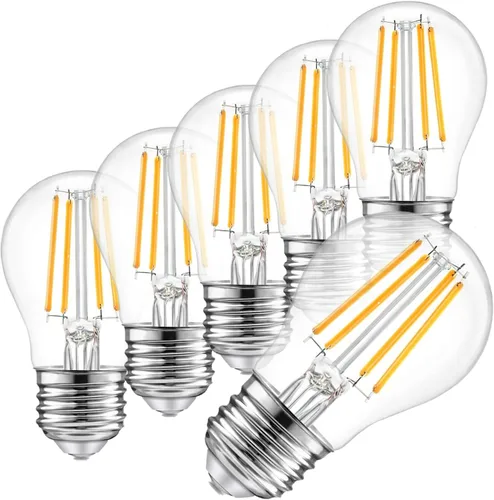 Miniatura 12 de Bombillas LED G16.5, regulables, 4 W (equivalente a 40 W), blanco cálido 2700 K, 400 lúmenes, base media E26, estilo de filamento vintage, sin