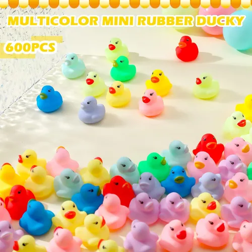 Miniatura 4 de Mini pato de goma a granel, juego de juguetes de baño a granel, mini patos coloridos, juguete de baby shower, decoración de fiesta de cumpleaños
