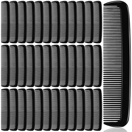 Yaomiao 500 peines de bolsillo negros a granel de 5 pulgadas de plástico para cabello y viaje de dientes finos para mujeres y hombres