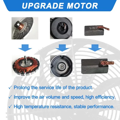 Miniatura 6 de Kit de montaje de ventilador de refrigeración de radiador eléctrico de 7 pulgadas con motor de 12 V 80 W, ventilador delgado universal de alto