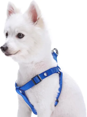 Miniatura 30 de Blueberry Pet Essentials Step-in - Arnés para perro, tamaño mediano, chaleco ajustable rosa fucsia, nailon sólido clásico para perros machos