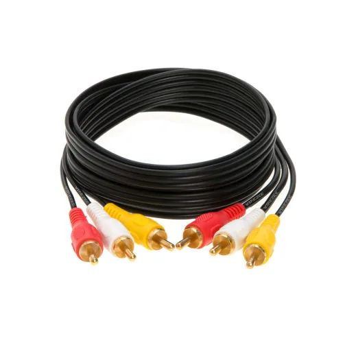Cable de audio 3RCA para vídeo/estéreo, cable compuesto DVD HDTV de 6 pies, 12 pies, 15 pies, 25 pies (6 pies)