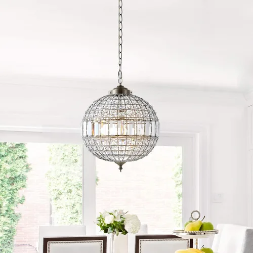 Miniatura 10 de JONATHAN Y JYL6110B Georgina - Candelabro colgante LED de cristal/metal, glamuroso, contemporáneo, transicional, regulable, comedor, sala de estar
