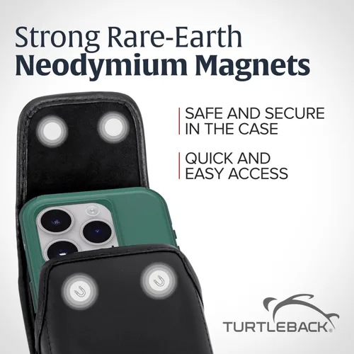 Miniatura 3 de Turtleback Soporte para cinturón para iPhone 16 Pro Max, 15 Pro Max, 14 Pro Max - Mediano. Se adapta con fundas estilo viajero a prueba de golpes