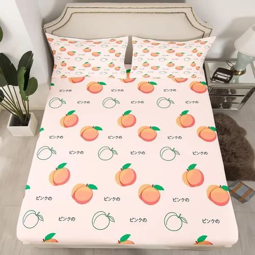 Miniatura 19 de Sábana bajera ajustable con diseño floral botánico para habitación de niños, diseño floral botánico para habitación de niños, diseño de ramas