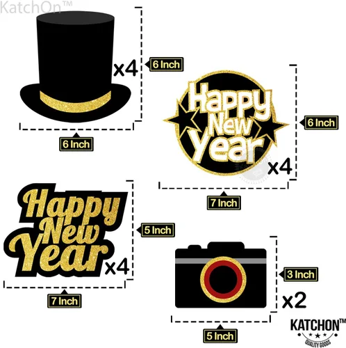 Miniatura 2 de KatchOn, Remolinos colgantes de feliz año nuevo, paquete de 30, sin bricolaje Suministros para fiesta de Año Nuevo 2026 Decoraciones de Año